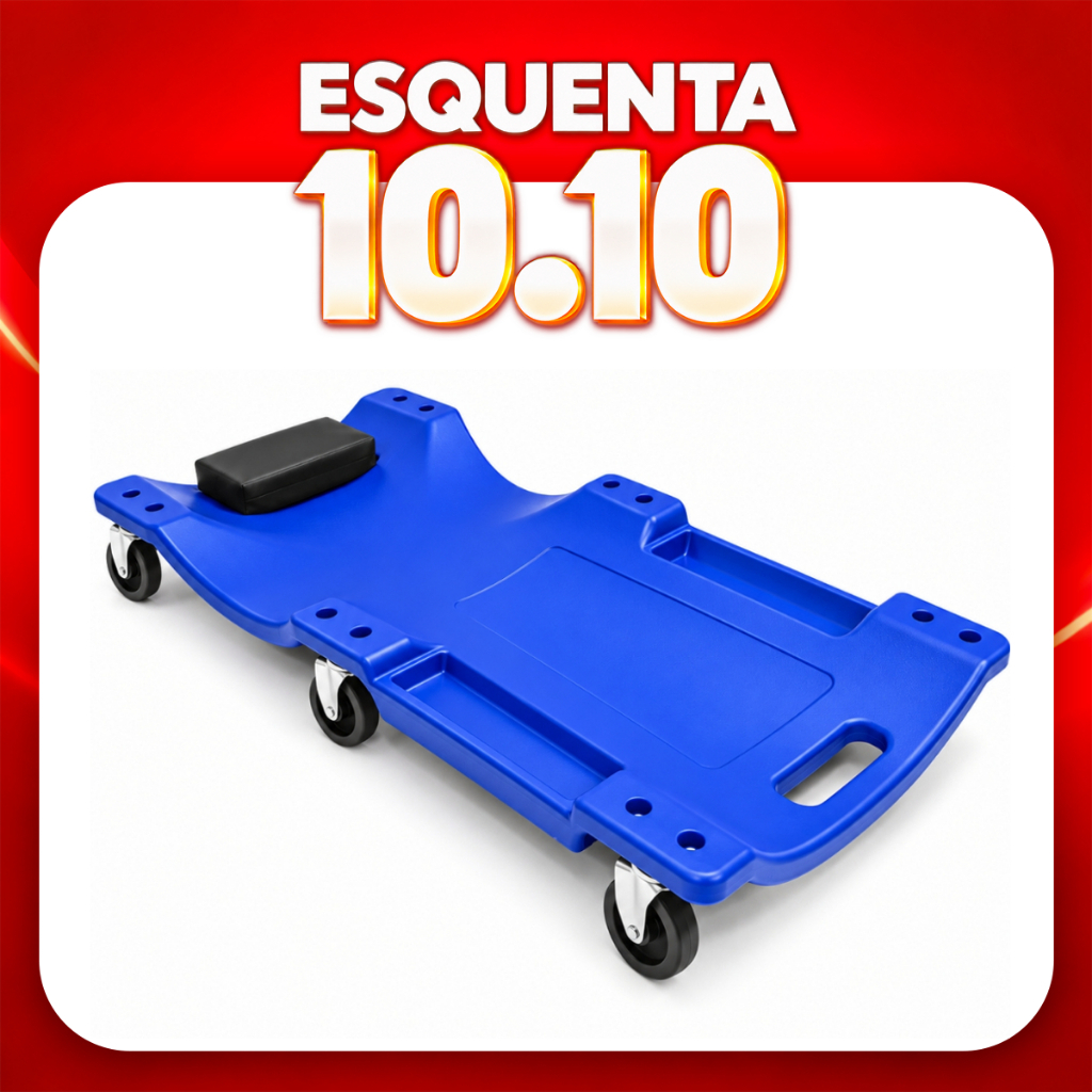 Carrinho Esteira P/ Mecânico Azul 150kg 6 Rodas Sigma Tools