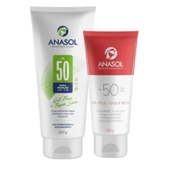 Kit Protetor Solar Corporal + Facial Anasol FPS 50 Corporal 200g + Protetor Solar Facial FPS 50 60g