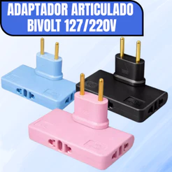 Benjamin Adaptador Articulado Rotação 180° Bivolt 127/220V - Mais Praticidade