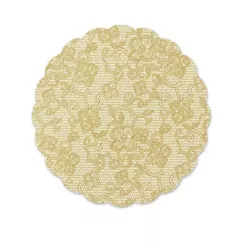 Fundo Rendado Redondo Ouro 7cm - 100 unidades - Cromus -