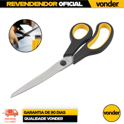 Tesoura Multiuso Vonder 25cm - Durabilidade e Versatilidade em Cozinha e Costura