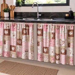 Cortina de Pia Cozinha 1,70x0,80 Decoração de Cozinha Balcão