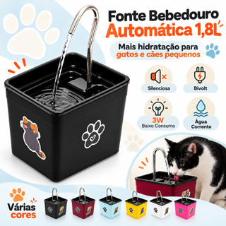 Bebedouro Automático Fonte de Água para Gatos Bivolt Silencioso e Econômico