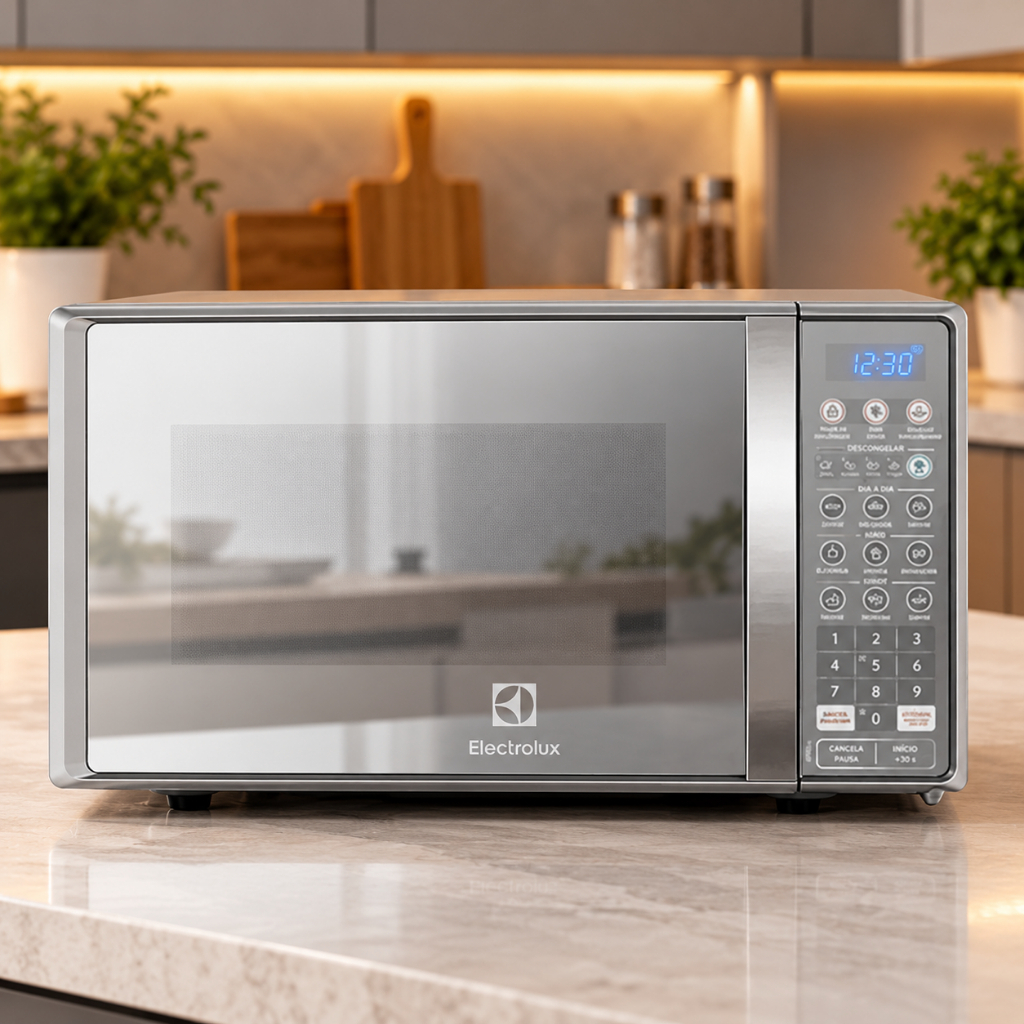 Micro-ondas Electrolux 20L MT30S Inox Espelhado Função Tira Odor Painel Digital Original