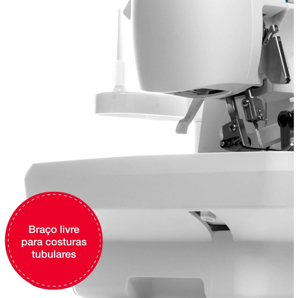 Máquina de Costura Overlock Singer S0105 6 Tipos de Pontos Branco 127V — imagem 2 de 2