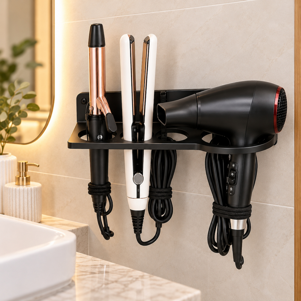 Suporte de Parede Secador Chapinha Babyliss Parede Organizador Banheiro Salão - Promoção !