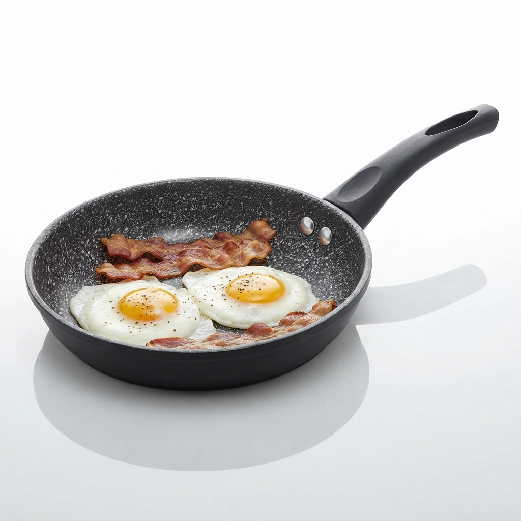 Frigideira Antiaderente 24cm Lyor Granilite Preta Alumínio Revestimento Cerâmico para Fogão Gás Elétrico Indução Cooktop