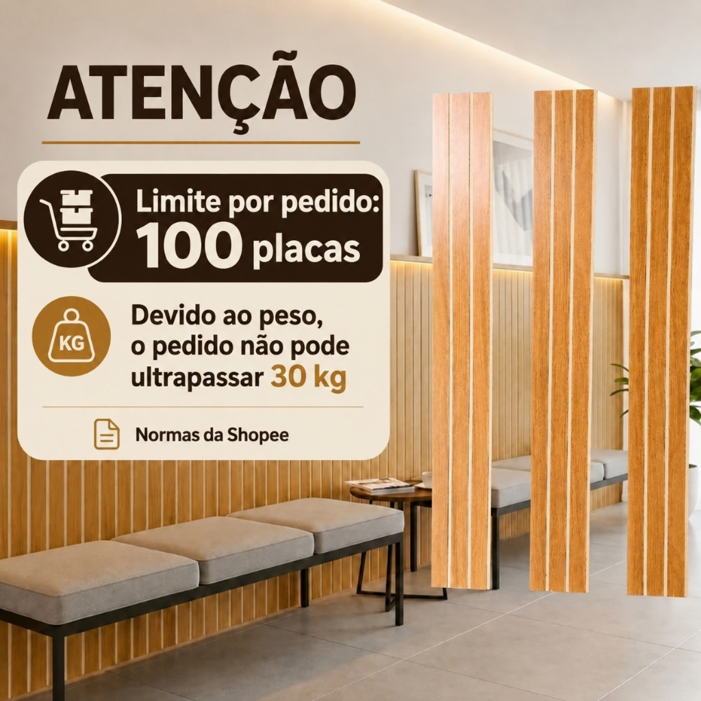 Kit 5 até 20 Painel Ripado de Madeira para TV 90x11cm Ripado Autocolante Decoração Quarto Decoração