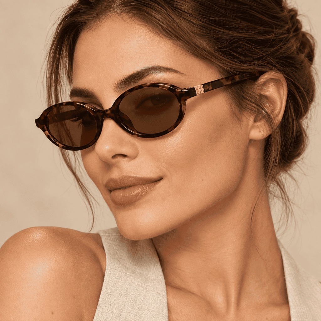 Óculos Feminino De Sol Tartaruga Casual Retro Vintage Armação Anti luz Azul e Estojo Caixinha Proteção