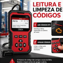 Scanner automotivo em português escanêr de carro obd2 profissional manutenção de erros e falhas