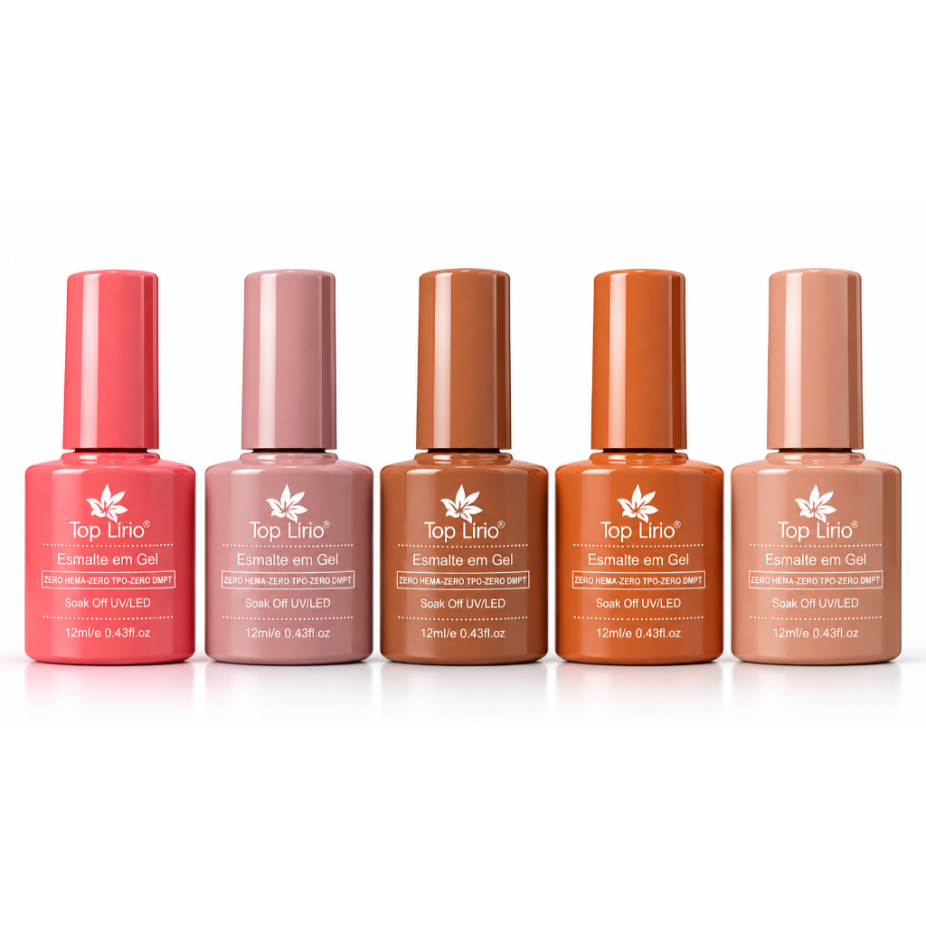 Kit 3 ou 5 Esmaltes em Gel Lírio UV/LED para Unhas – Coleções Exclusivas para Manicure — imagem 2 de 2