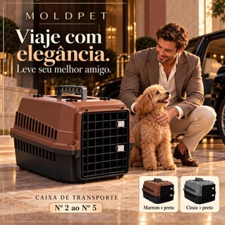 Caixa De Transporte Plástica Para Pet N2 N3 N4 N5 Porte Pequeno e Médio Resistente Durável
