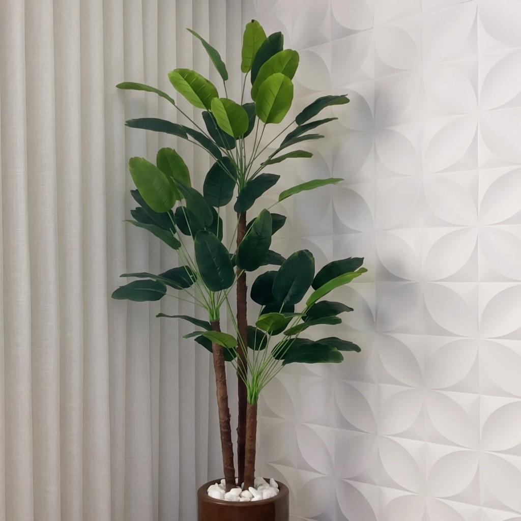 Bananeira Planta Artificial Grande 110cm a 190cm Sem Vaso Decoração — imagem 2 de 2