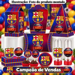 Kit Festa 180/90 Itens Personalizados Lembrancinhas Barcelona