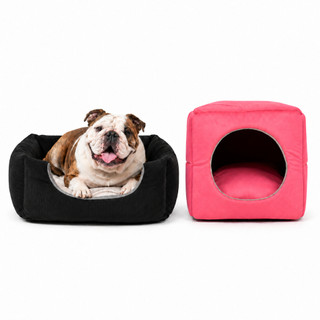 Cama Toca Iglu 3 em 1 para Cachorro Gato Tamanho P M G Lisa