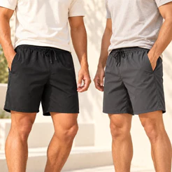 Kit 2 Shorts Masculino Tactel Com Bolsos Cordão Ajustável Academia Praia Secagem Rápida