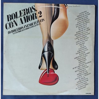 LP Boleros Con Amor 2 (1979) - Disco de Vinil com 40 Boleros Inesquecíveis - Som Livre