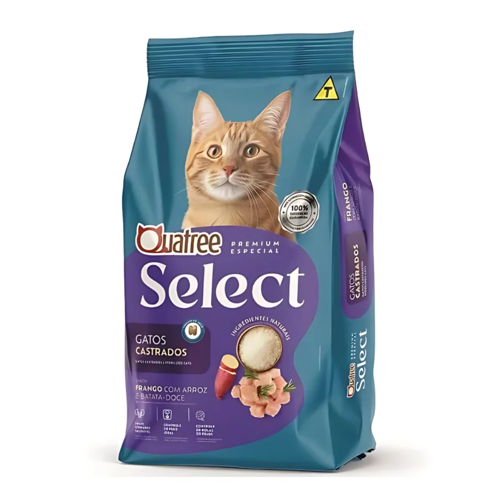 Ração Quatree Select Gatos Castrados 20 kg