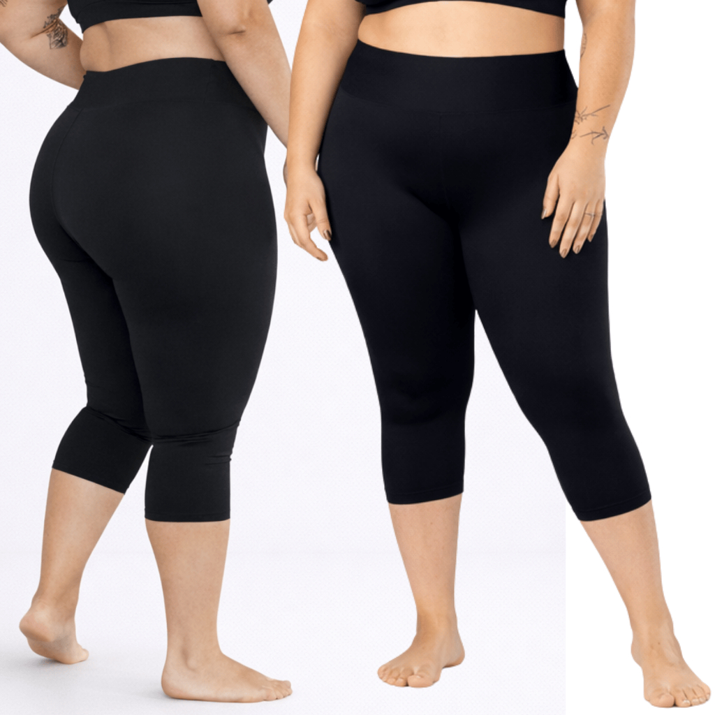 Calça Capri Legging Plus Size Academia Confortável Cintura Alta Poliéster ZeroTransparencia Corsario em Oferta na Shopee