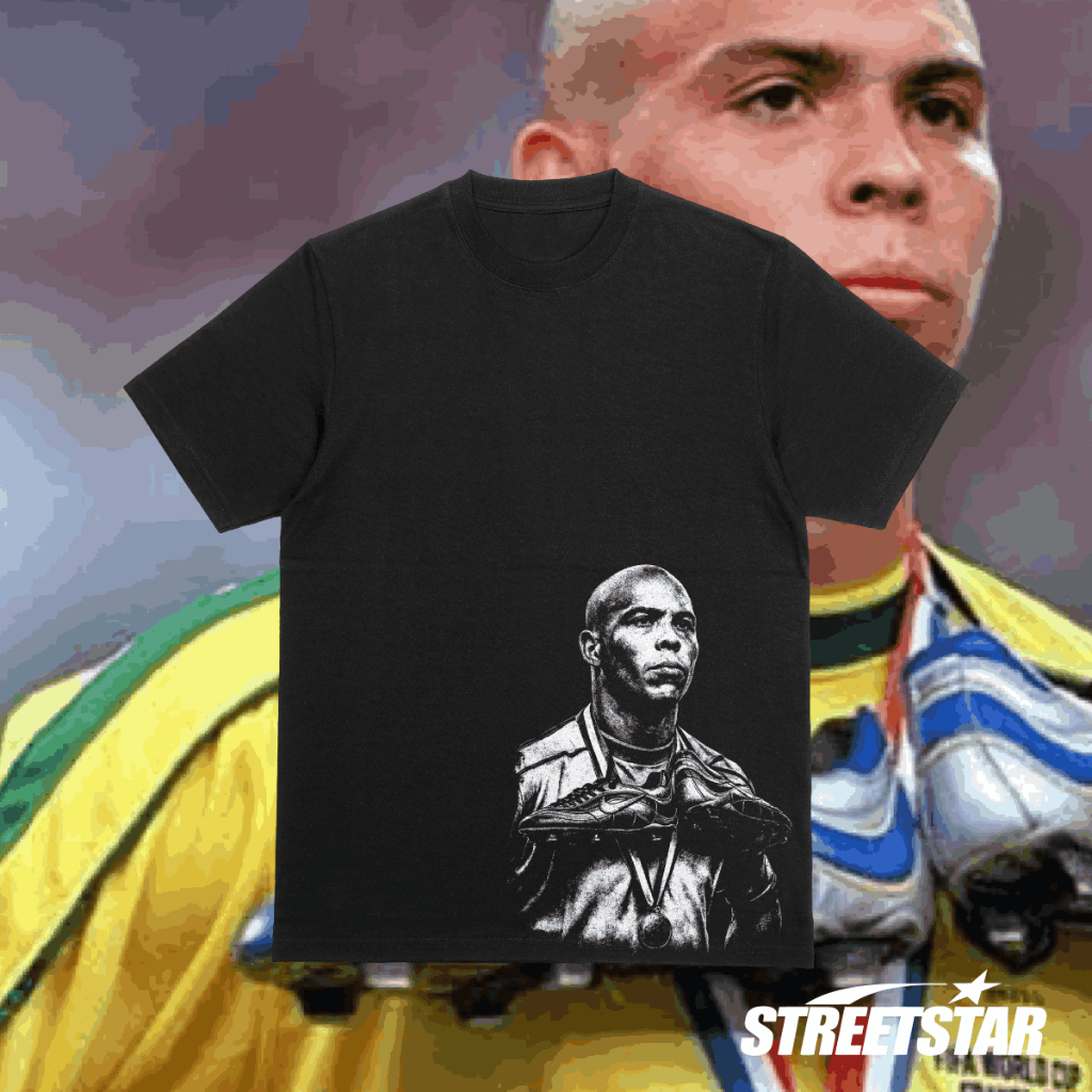 Camiseta  Adulto/Infantil Unissex   Streetwear Ronaldo Fenômeno 9 Brasil Futebol Craque 1998 Seleção  Algodão P AO G1