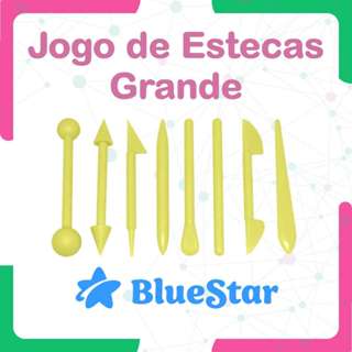 Jogo de Estecas Grande com 8pçs Blue Star Biscuit Pasta americana Modelagem Ferramenta Detalhes Profissional em Oferta na Shopee