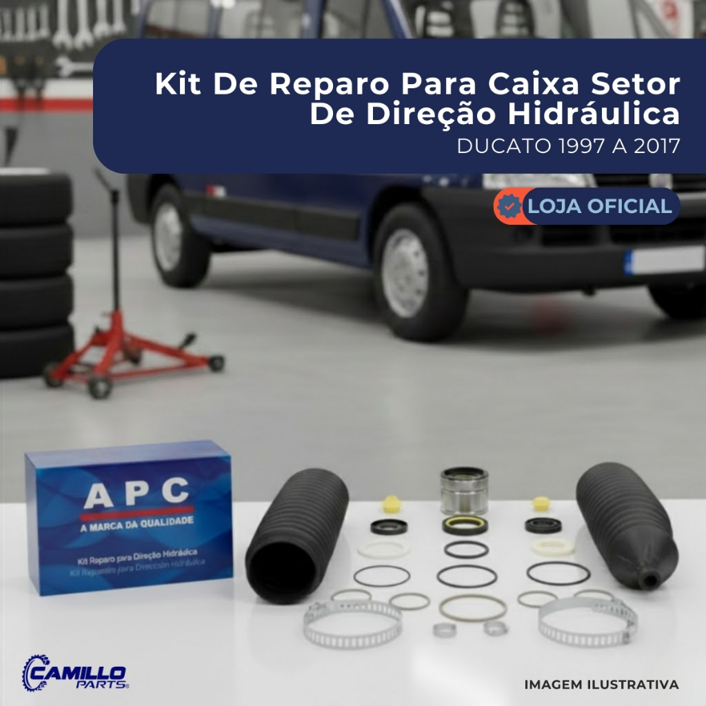Kit Reparo Caixa Direção Hidráulica APC  Ducato Jumper Boxer Daily 1997 a 2017