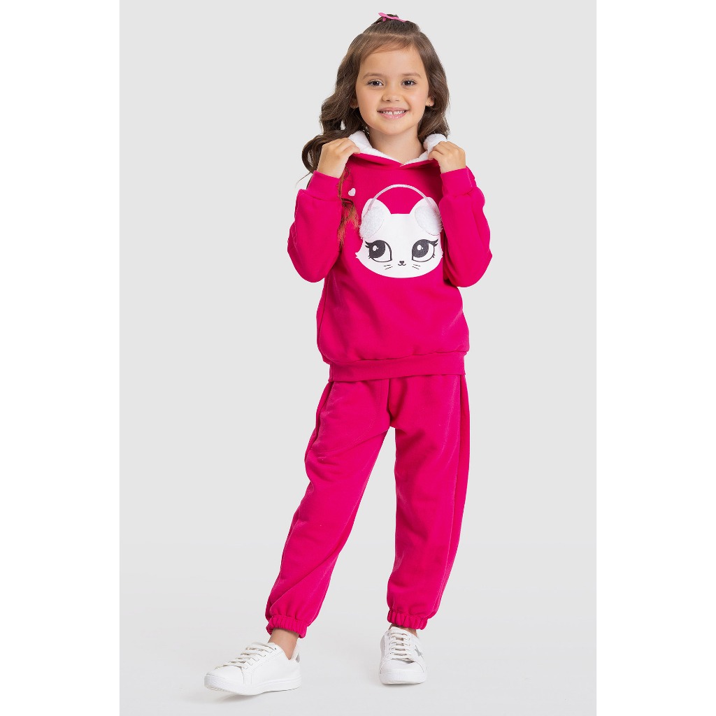 Conjunto Infantil Moletom Peluciado - Mafi Kids em Oferta na Shopee