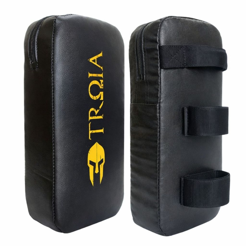Aparador de Chute Escudo de Boxe Troia Preto Escudo de Soco (Par)