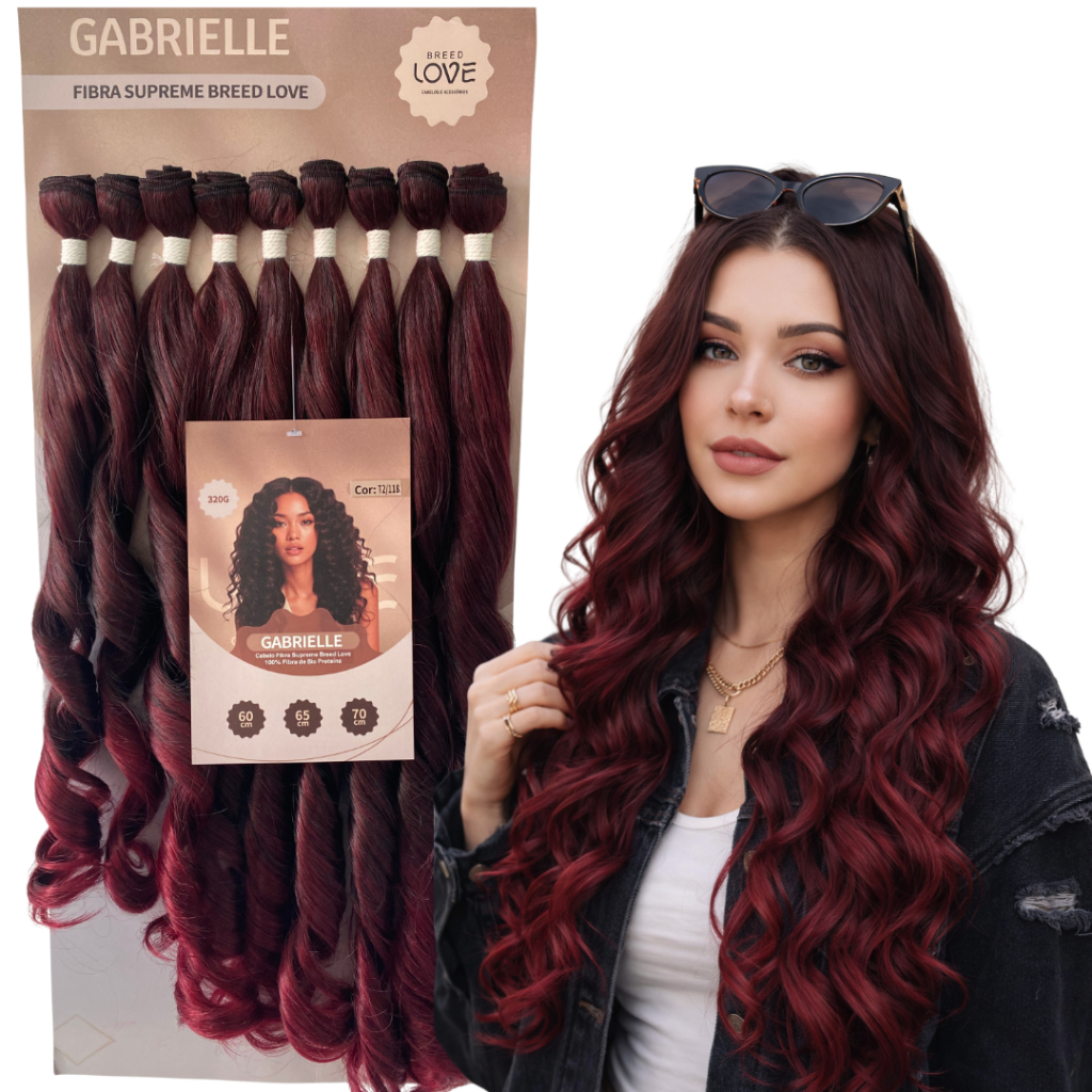Cabelo Tela Gabrielle Ondulado 320g 70cm Bio Proteína Premium