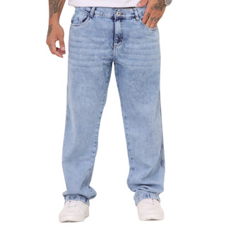 Calça Jeans Masculino Estonada Clara Corte Balão