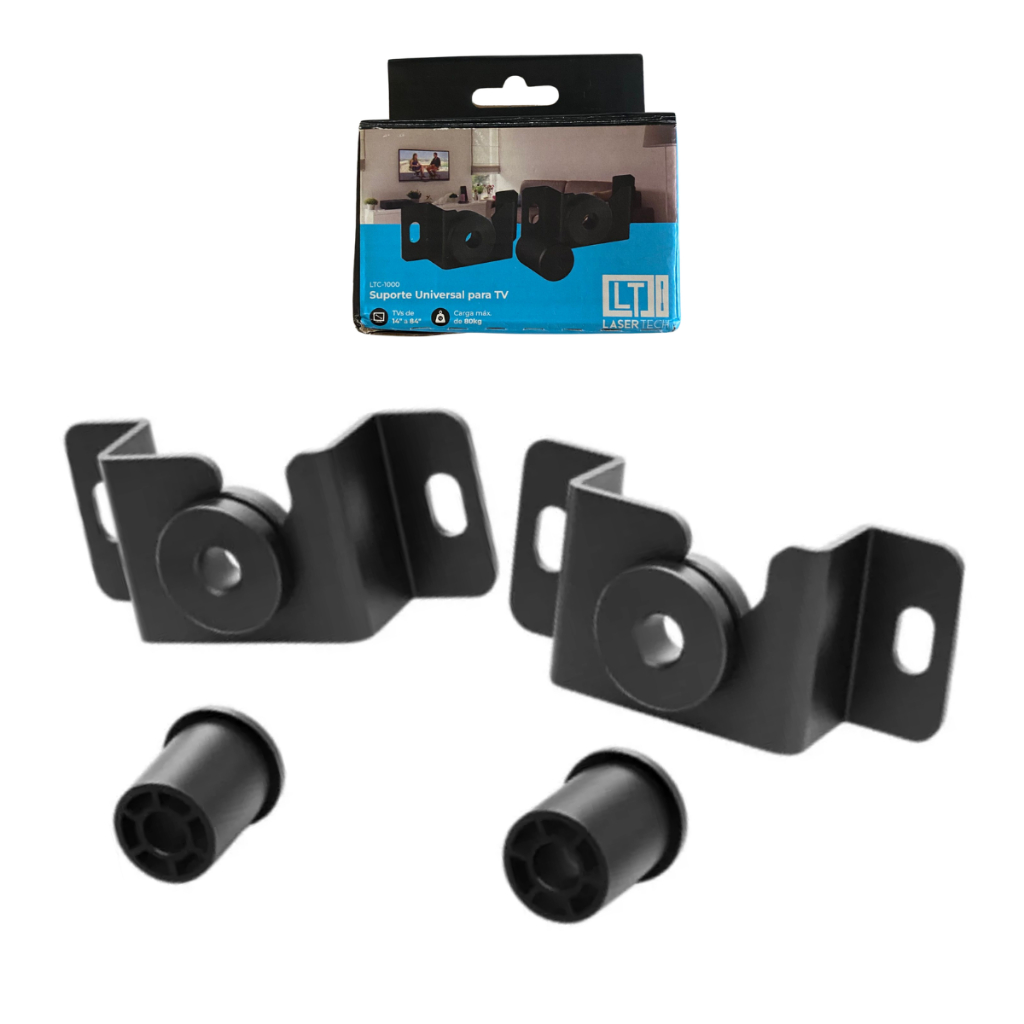 Suporte Universal de TV para Painel ou Rack – Aço Reforçado com Amortecedores