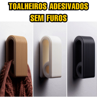KIT com 3 Cabides Gancho Toalheiro Suporte Toalhas, Pano de Prato, Multiuso com Dupla Face Inclusa em Oferta na Shopee