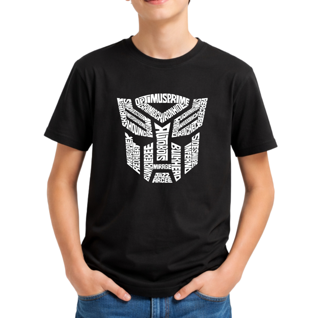 Camiseta Transformers Autobots Optimus Prime Adulto Infantil 100% Algodão em Oferta na Shopee