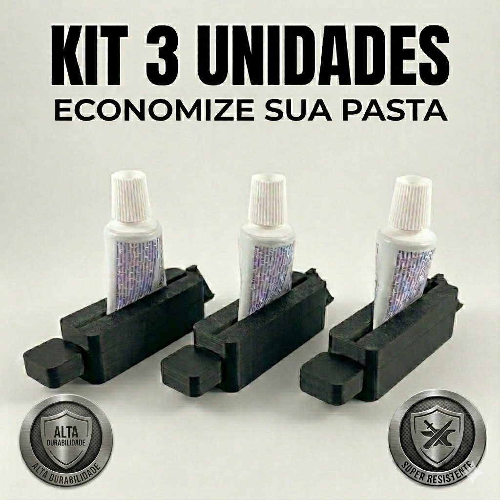 Kit 3 Espremedor de Pasta de Dente Econômico l Aproveita Até a Ultima Gota l Organizador de Banheiro