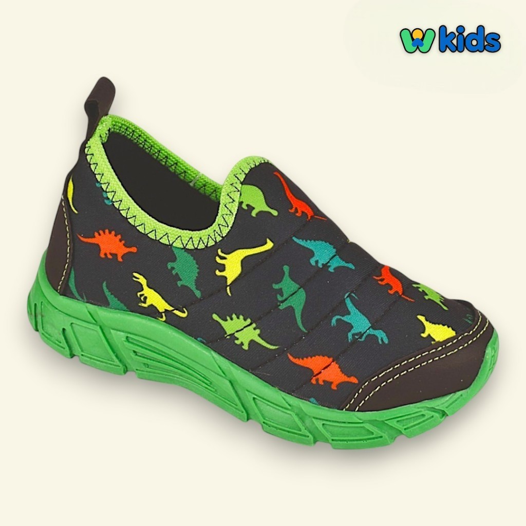 Tênis Infantil masculino slip on Dinossauro escolar promoção 20 ao 34