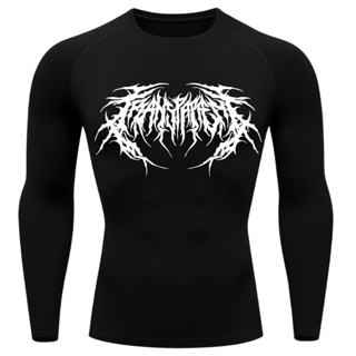 Camiseta Compressão Proteção Uv Tecido Gelado Segunda Pele Manga Longa Cyber Tribal Rash Guard em Oferta na Shopee