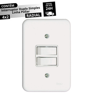 Interruptor 2 Teclas Simples Linha Pollar Radial 1901.003 em Oferta na Shopee