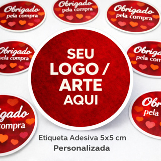 Adesivos Personalizados 5X5 cm - Etiquetas - Rótulos em Oferta na Shopee