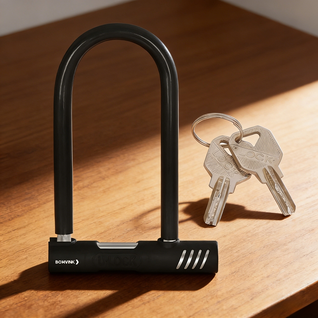 Cadeado 20x13cm para Bike Bicicleta U Lock Trava Antifurto com 2 Chaves Reforçado Alta Segurança — imagem 2 de 2