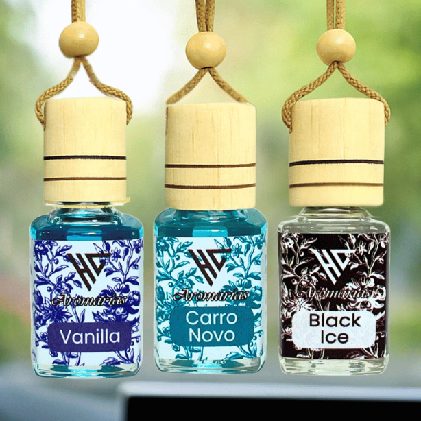 Cheirinhos de Carro  Hominicar Kit 3 Unidades - Pingentes 10ml Aromatizante Veiculares Automotivos