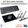 Kit Home Office Teclado + Suporte Notebook + Mouse e Mousepad Confortável
