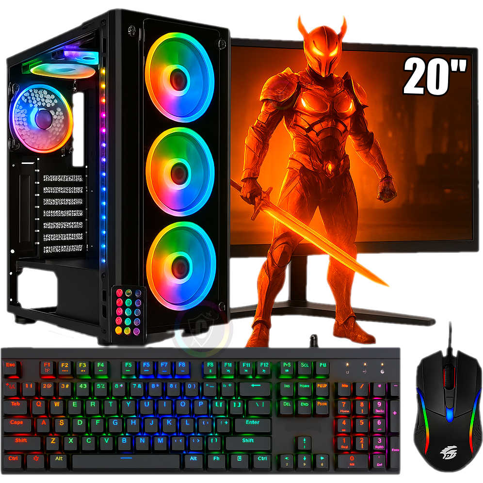 Pc Gamer Completo Intel I7 10 Geração 5.1Ghz / Placa Video Rx 580 16GB DDR5 / 32