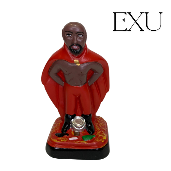 Imagem Exu Marabo Marabô 10cm em gesso com pintura de alta qualidade - Imagem de exu guardião marabo umbanda kimbanda