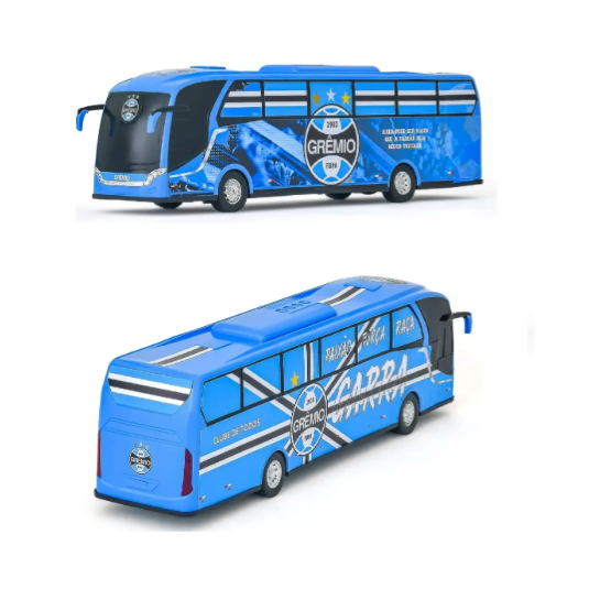 Ônibus Brinquedo Miniatura Grêmio Futebol Clube Oficial Azul Usual Brinquedos