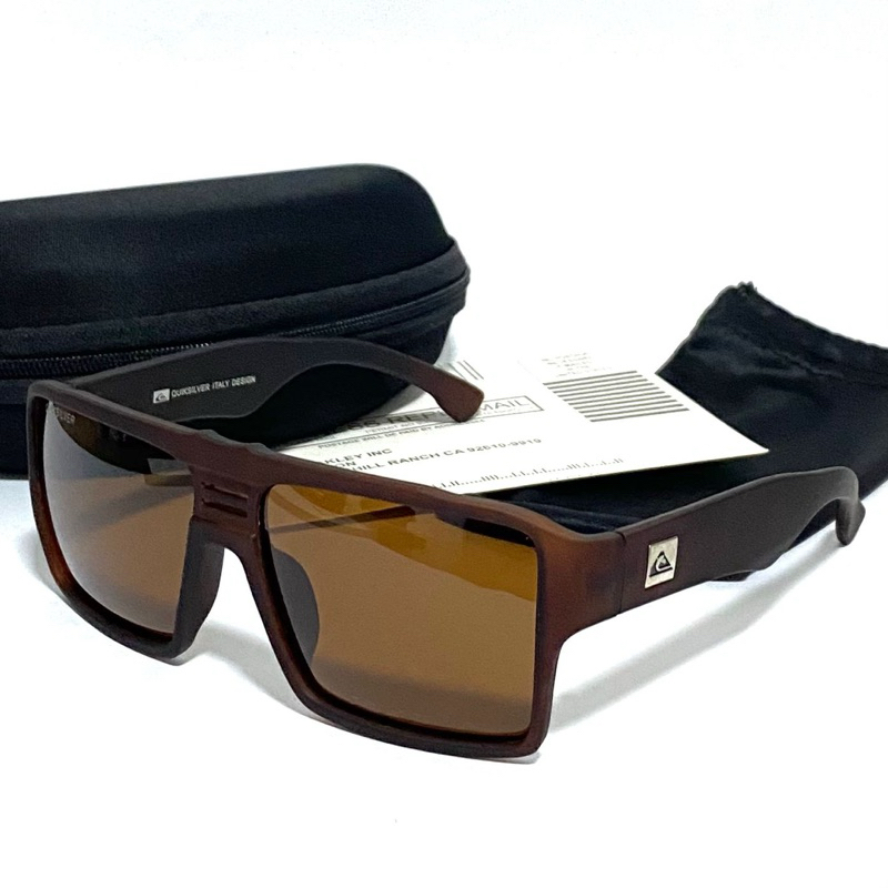 Óculos Solar Masculino Quiksilver Enose Q.5030 Quadrado Polarizado Marrom Preto Alta Proteção UV400 - Promoção
