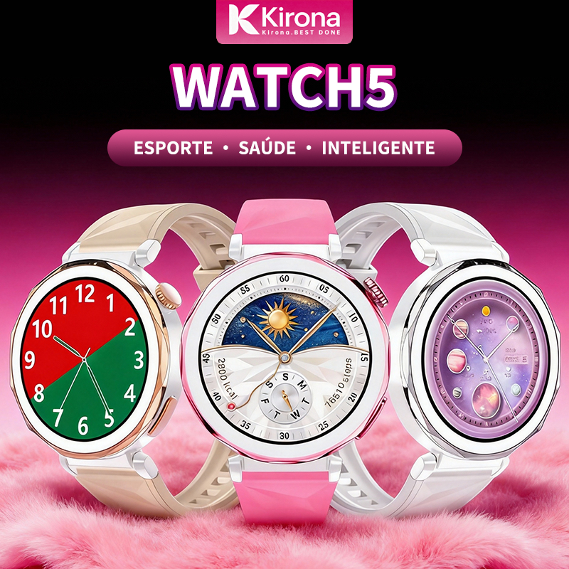 Watch 5 Relógio Inteligente Smartwatch Relógio Smartwatch Unissex 1 Pulseira à Prova d'Água NFC