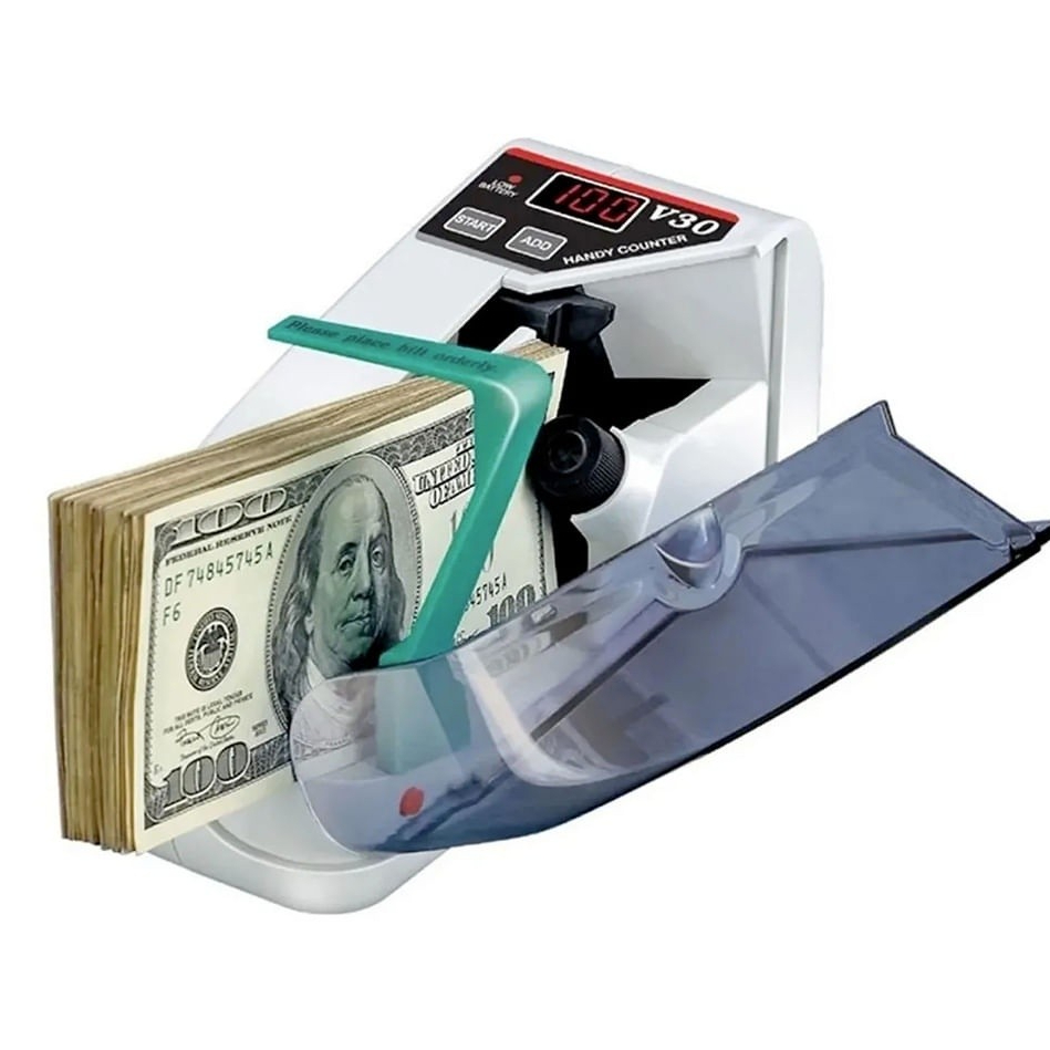 Mini Máquina Contar Contadora Notas Dinheiro Cédulas Portátil Bivolt Loja Escritório Mercearia Bar