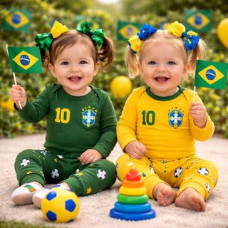 Conjunto Body Copa do Mundo Suedine 100% Algodão Premium em Oferta na Shopee