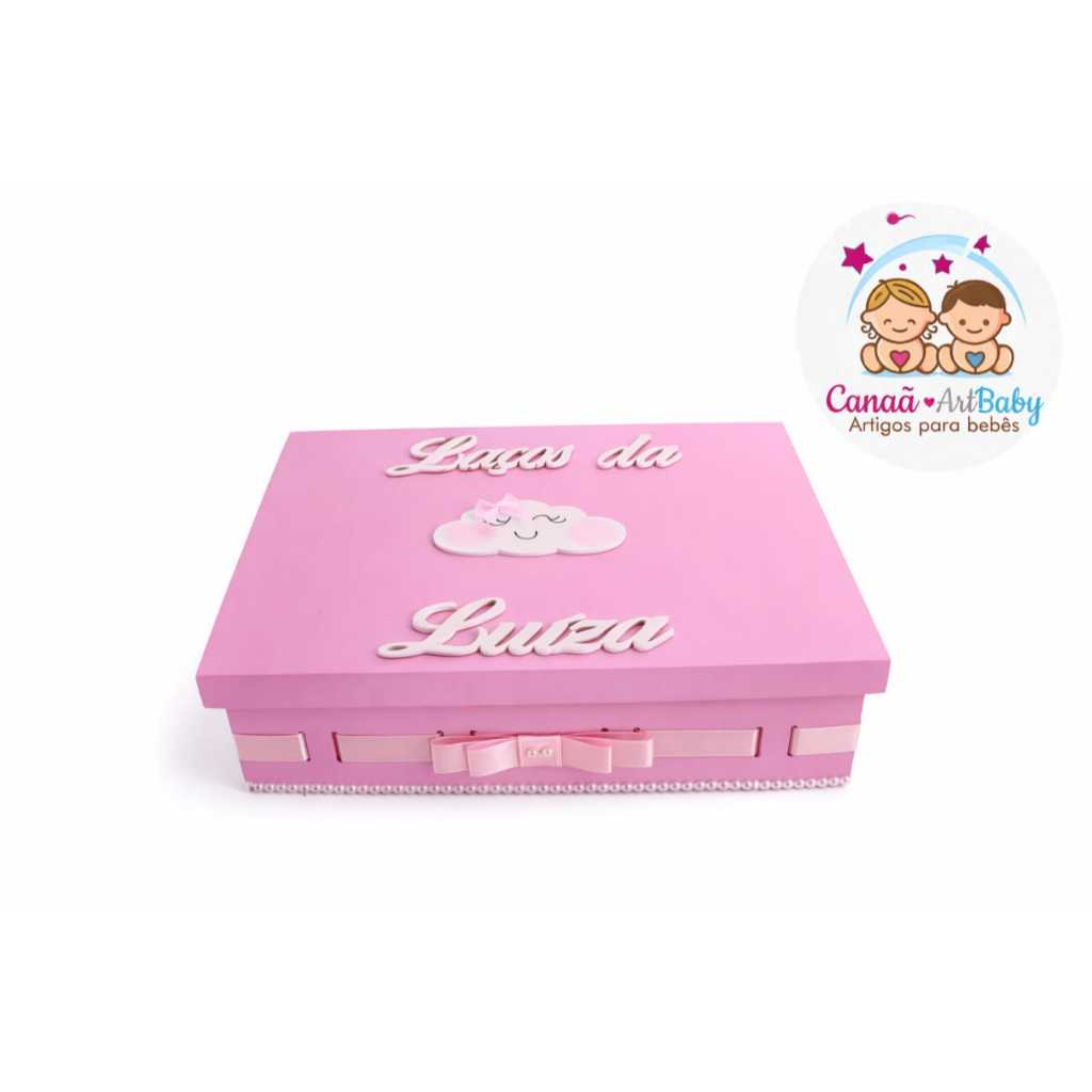 Caixa para Laços de Bebê Personalizada em MDF COM NOME