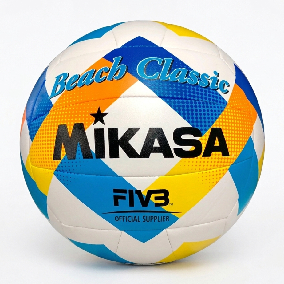 Bola Vôlei de Praia Mikasa BV543 Original FIVB Costurada Resistente Couro Sintético